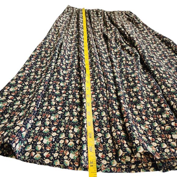 Justine Todd Womens Vintage Midi Skirt Size 6 Ditzy Floral Print Pleated Pockets - Picture 10 of 10